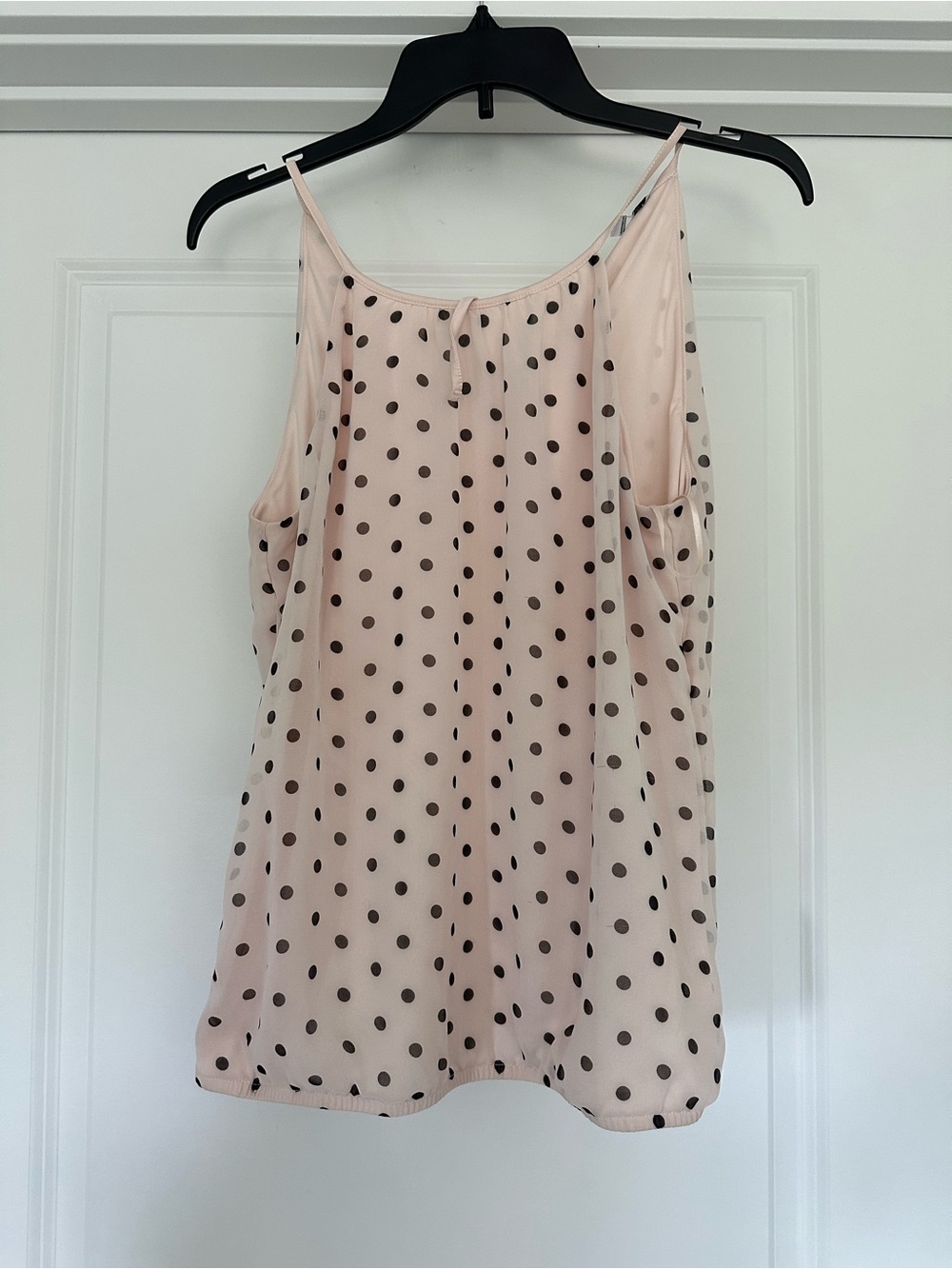 Express Blush Pink Polka Dot Spaghetti Strap Camisole